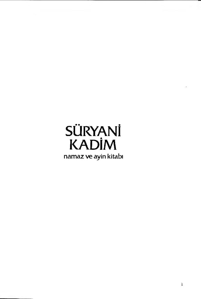 thumbnail of SURYANI KADIM namaz ve ayin kitabi